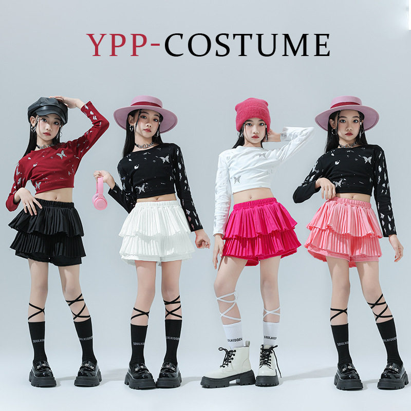 儿童爵士舞女童服装jazz甜酷风套装时髦走秀少儿街舞舞台服演出服
