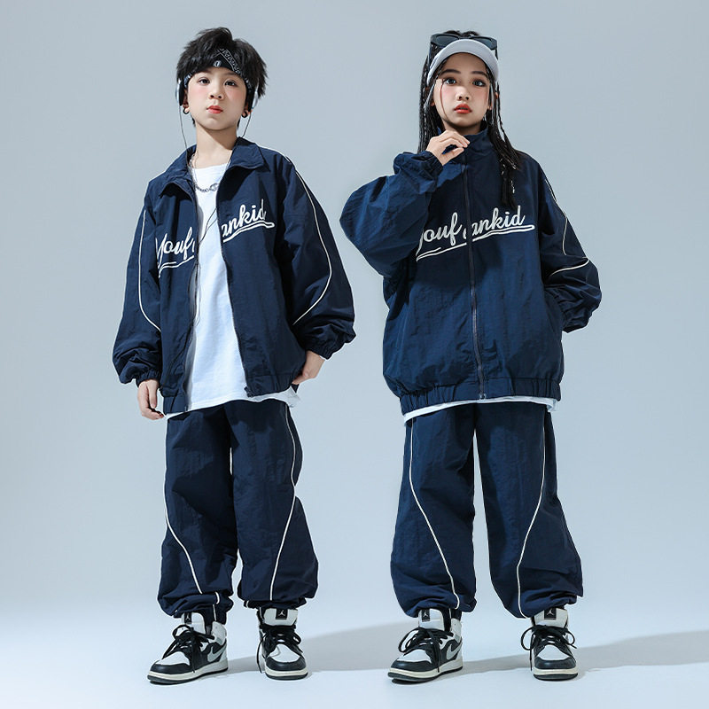儿童街舞演出服潮服运动套装hiphop嘻哈爵士舞服装模特走秀