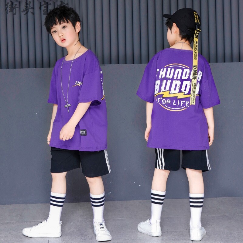 幼儿园街舞演出训练服短袖短裤