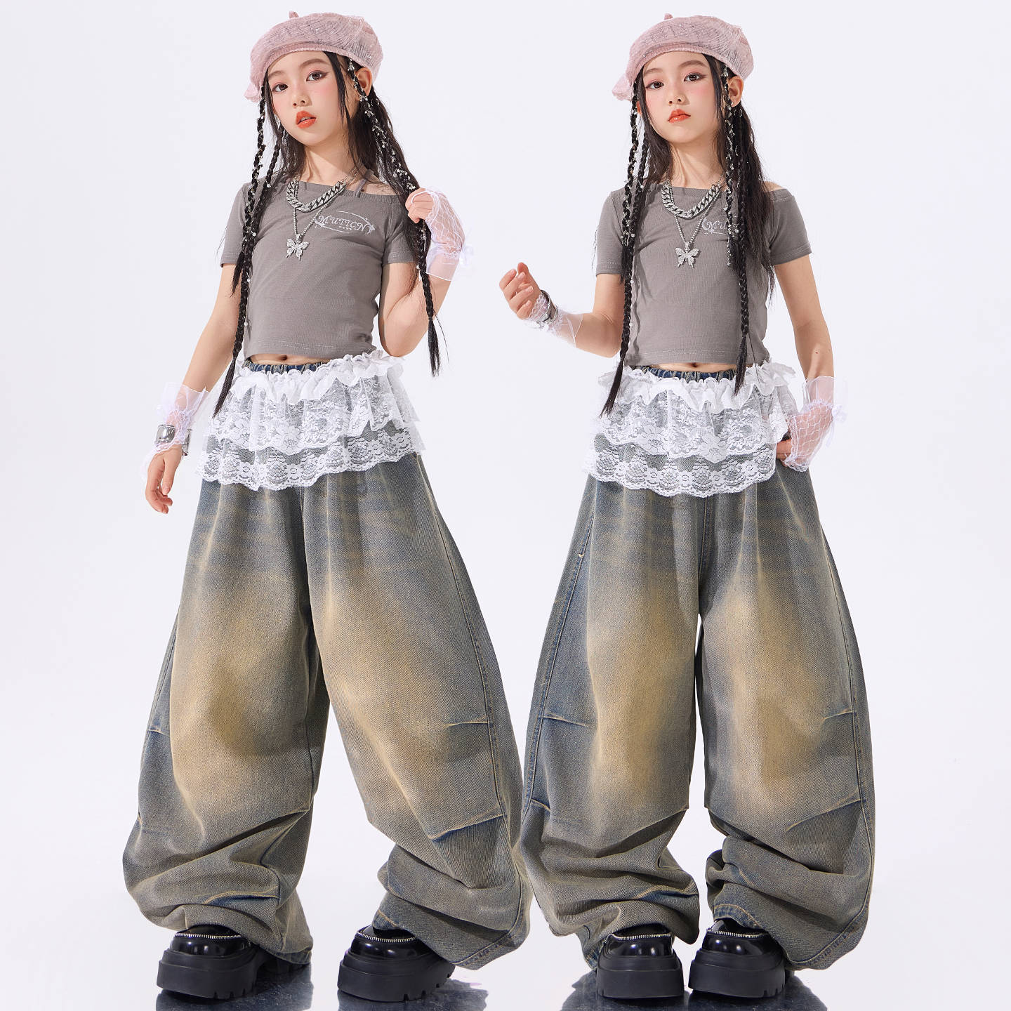 爵士舞女童服装少儿JAZZ街舞演出服女孩舞蹈服六一儿童表演服走秀