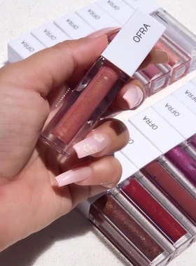 ofra口红唇蜜唇彩淡紫色浅橘粉色豆沙芋泥调裸色叠涂初学者