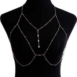 胸链身体链项链锁骨链女款大码高级感性感饰品腿链装饰链熊链颈链