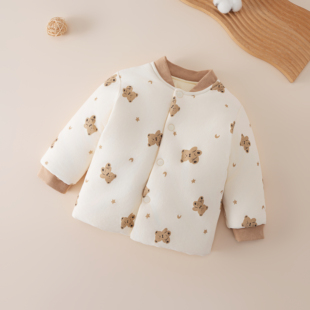 宝宝手工棉花棉衣儿童棉花棉袄婴儿内穿秋冬加厚套装内胆夹棉上衣