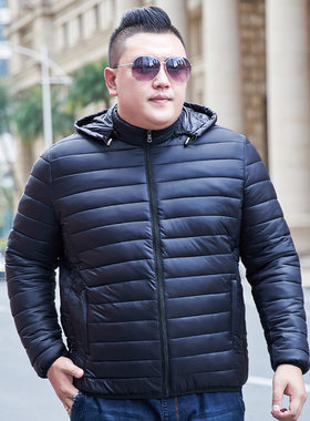 中青年加大码羽绒棉服男冬季棉衣 男式商务300斤男装
