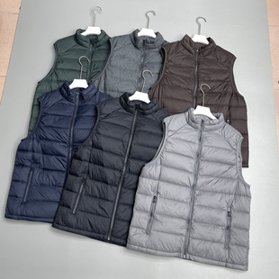 新款 2025冬季 保暖外穿内搭排骨羽绒背心 立领羽绒马甲男士 英系M&S
