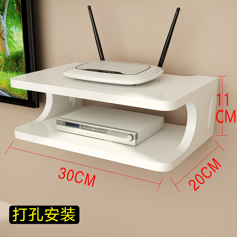 TV set-top box tường kệ tường trang trí vẽ tối giản wifi không dây hộp lưu trữ bộ định tuyến hiện đại