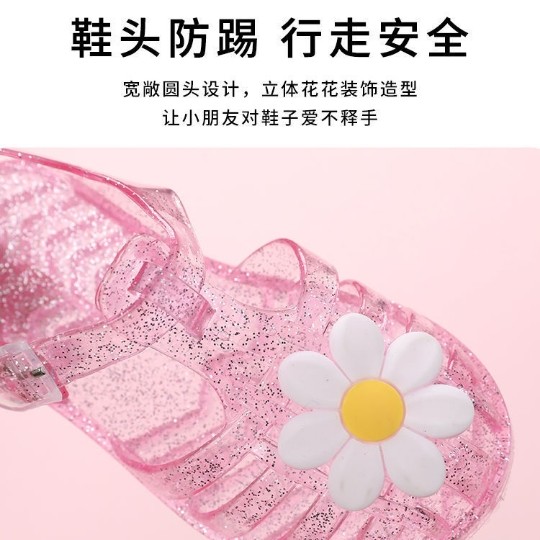。儿童果冻鞋女童罗马水晶塑料凉鞋女孩夏季女透明女款2024新款包