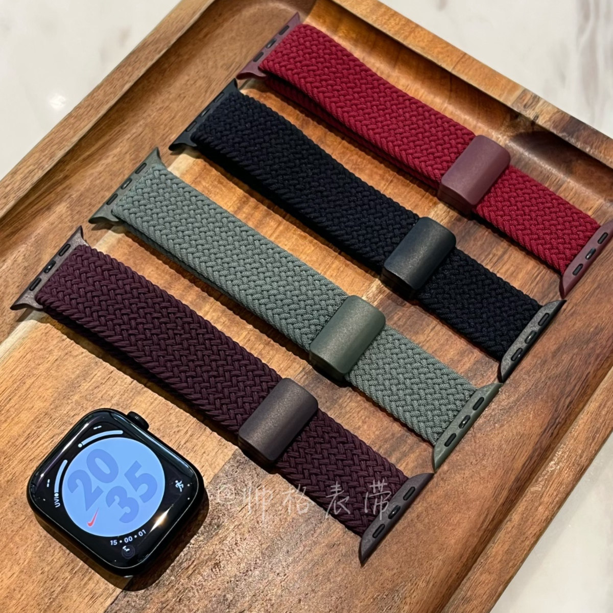 编织磁吸塑胶扣休闲 苹果手表表带AppleWatchS10iwatch89se2ultra