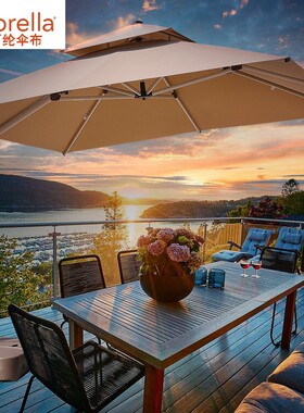 远茂高端sunbrella伞布户外遮阳伞庭院别墅罗马伞室外大型太阳伞