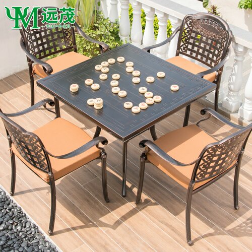 公园象棋阳台铁艺铸铝庭园桌椅