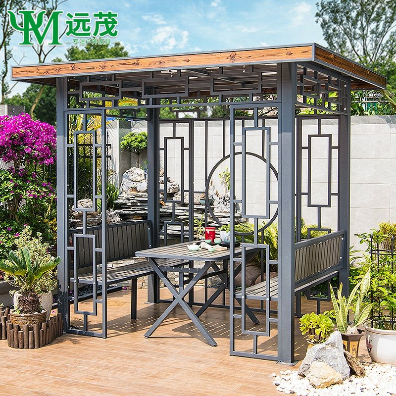远茂户外凉亭庭院现代遮阳亭子别墅庭院户外花园新中式铝合金凉亭怎么样,好用不?