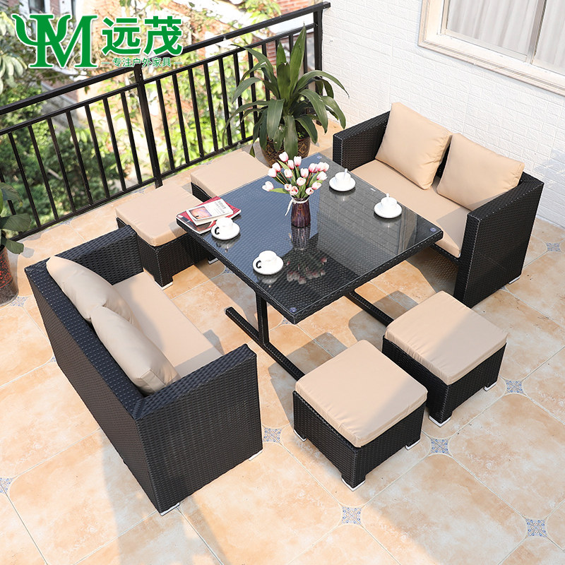 Yuan Mao Northern Europe outdoors sofa Rattan combination Small apartment balcony originality Sofa chairs leisure time Tables and chairs waterproof Sunscreenin the Residential furniture , Outdoor/Patio furniture , 户外沙发 category - from Buy2taobao.com to provide professional Taobao agent buy service