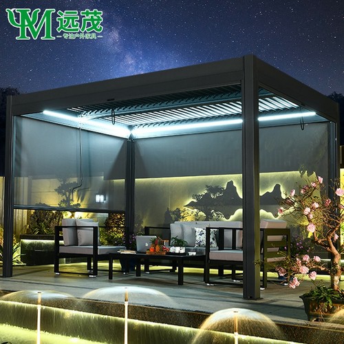 远茂户外凉亭庭院铝合金自动伸缩