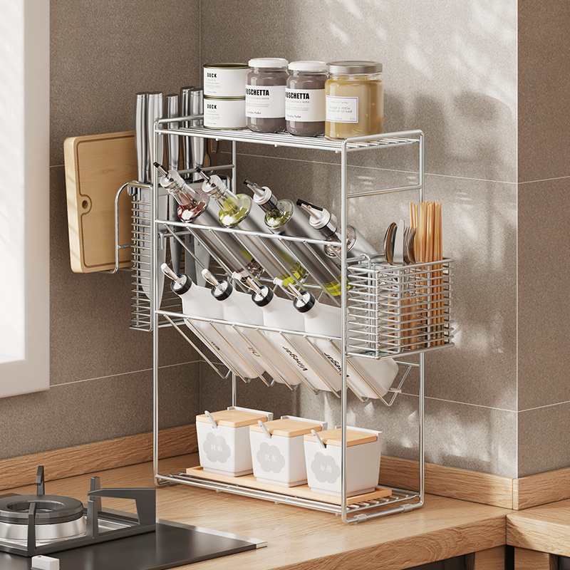 304不锈钢调味料置物架窄款新款