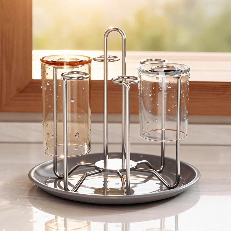 304不锈钢桌面沥水杯架倒挂高颜值厨房收纳架置物架茶杯架子家用,厨房/烹饪用具,碗架,淘宝优惠券,粉丝福利购,淘宝优惠卷