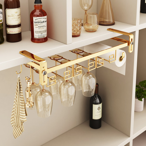 电镀金轻奢红酒杯架