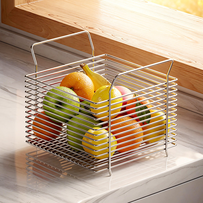 304不锈钢厨房水果蔬菜置物架放菜篮子收纳框零食架子客厅高颜值,厨房/烹饪用具,厨房置物架/置物柜/角架,淘宝优惠券,粉丝福利购,淘宝优惠卷
