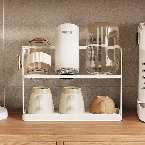 免安装双层沥水杯架