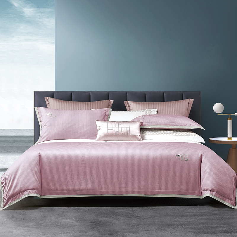 晋帛家纺100支全棉绣花贡缎四件套