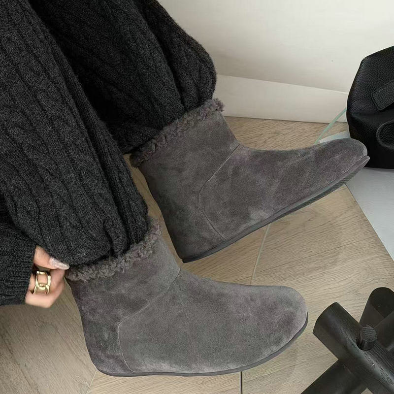 诗歌兰女鞋雪地靴女厚底大棉棉靴