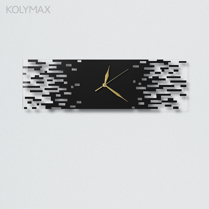 碎色透明现代装饰挂钟长方形亚克力创意时钟客厅家用石英钟表静音,家居饰品,挂钟,淘宝优惠券,粉丝福利购,淘宝优惠卷