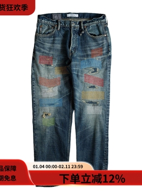 FDMTL 25FW CLASSIC FIT DENIM复古水洗做旧破坏宽松丹宁牛仔裤
