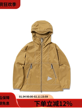 and wander 24SS PERTEX wind jacket户外轻薄防风防水连帽夹克