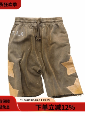 961 Brands 25SS DIRTY SHORTS复古街头水洗做旧纯棉宽松休闲短裤