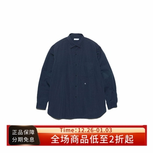 Collar Regular Wind Shirt藏青宽松廓形长袖 nanamica 衬衫 24FW