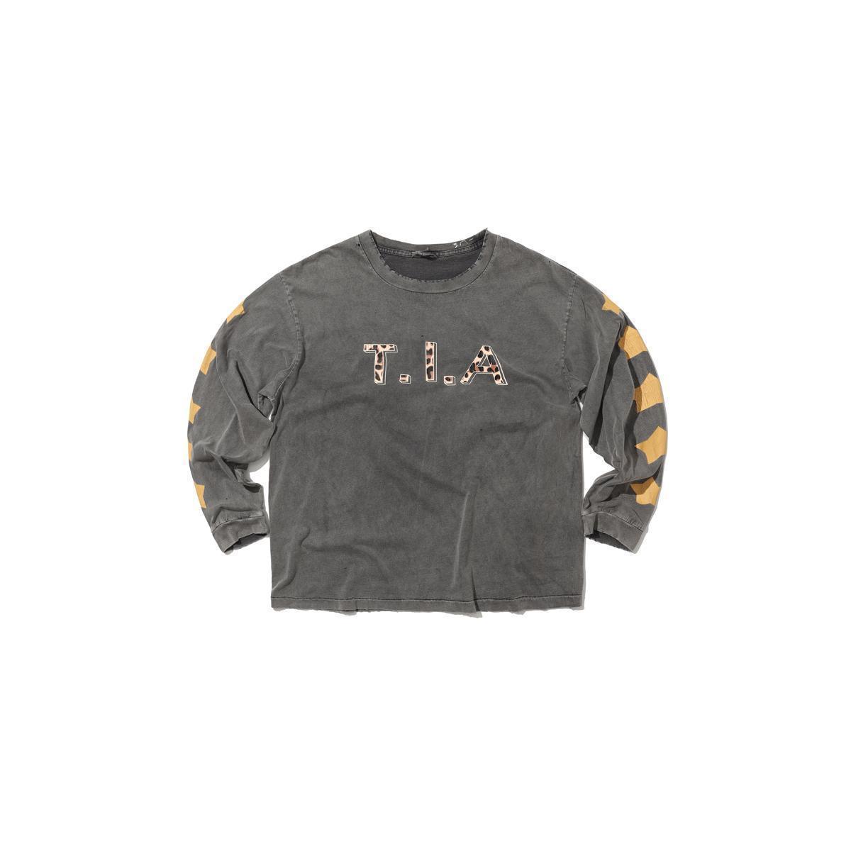 961Brand水洗破坏宽松长袖T恤