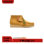 休闲鞋 Clarks其乐Wallabee Boot复古绒面革生胶底中帮袋鼠鞋 男