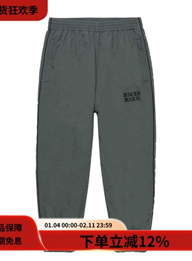 WACKO MARIA 25FW TRACK PANTS灰色尼龙宽松直筒休闲束脚运动长裤