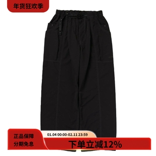and wander 25FW Crinkled Nylon Pants户外防水多口袋宽松长裤