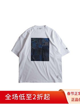 FDMTL 25SS PRINTED BORO TEE复古纯棉白色宽松印花圆领短袖T恤