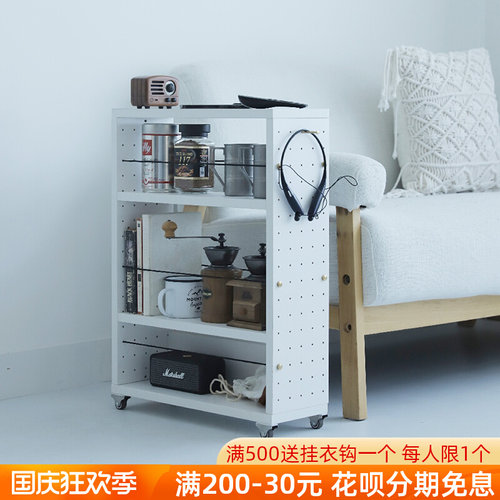 小木良品夹缝柜厨房置物柜收纳柜办公桌下柜床边缝隙柜柜沙发边几