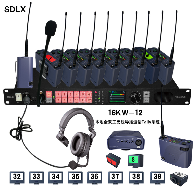 16KW-12本地全双工无线导播通话Tally系统SDLX山东联讯本地版