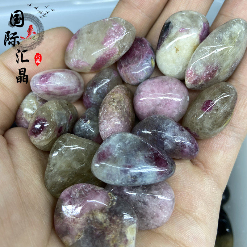 天然彩碧玺碎石大颗粒原石摆件粉红碧玺原石矿石标本矿石厂家直销属于什么档次？