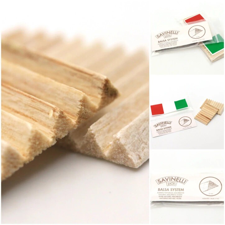 意大利SAVINELLI 沙芬6MM 厄瓜多尔轻木 烟斗滤芯20只装