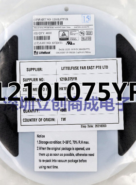 1210L075YR   1210-0.75A 6V 美国力特littelfuse 进口原装现货