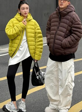 XDZZ二狗25ss冬季轻量化90鸭绒羽绒服外套男女款情侣短款潮牌5878