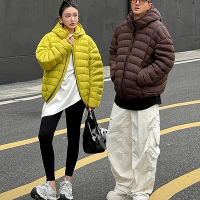 XDZZ二狗25ss冬季轻量化90鸭绒羽绒服外套男女款情侣短款潮牌5878