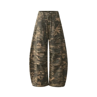 COLDSTONE 迷彩弯刀休闲裤宽松阔腿显瘦男女潮百搭日常不挑腿型