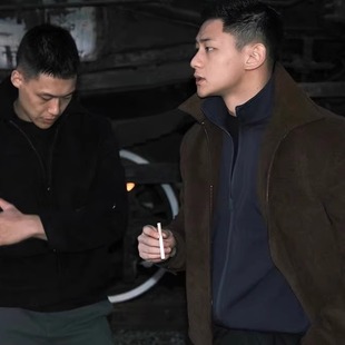 25AW荒野系列美式仿麂皮夹克磨砂高级感休闲户外翻领复古外套