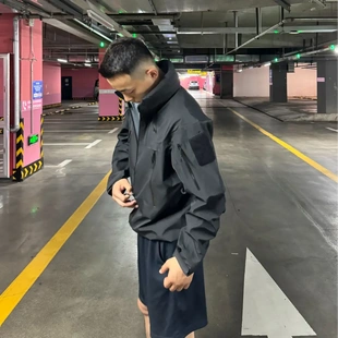 全硬壳战术Gen2冲锋衣大立领连帽 暴雨级 全防水 全压胶 登山迷彩