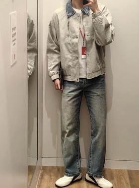 2025秋季MXMob 工装飞行员夹克男士新款潮牌宽松休闲拼色翻领外套