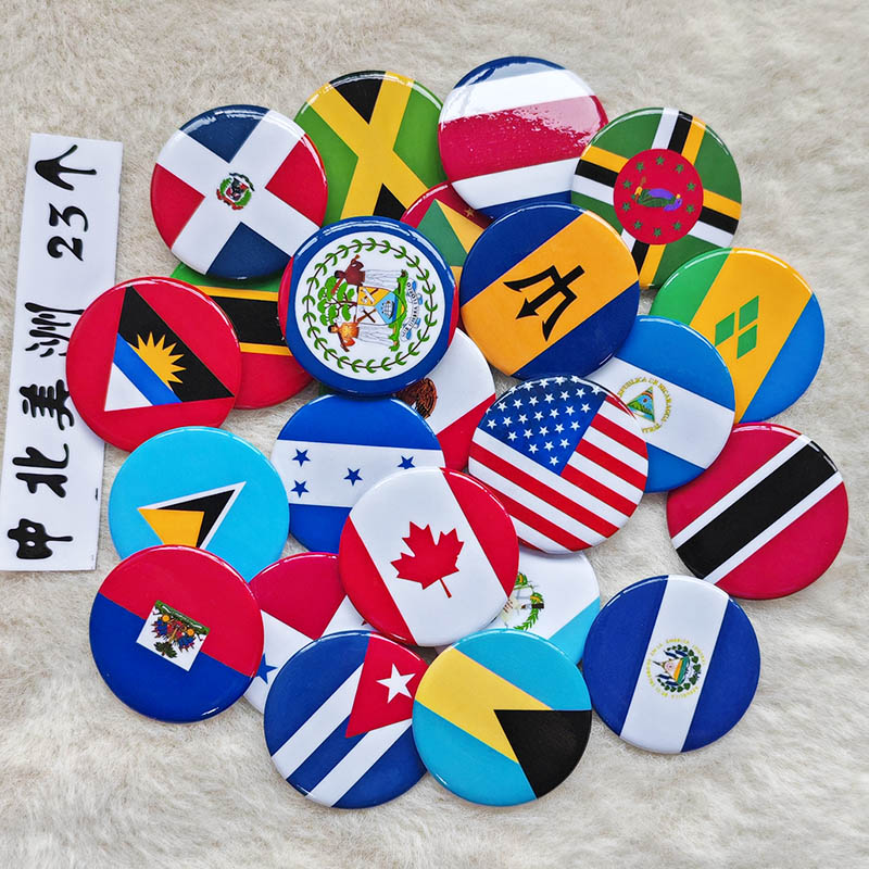 中北美洲加勒比海国家国旗徽章胸针胸牌美国加拿大墨西哥古巴海地