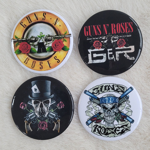 玫瑰枪花Guns N' Roses收藏纪念徽章胸针吧唧可来图定做一个起做