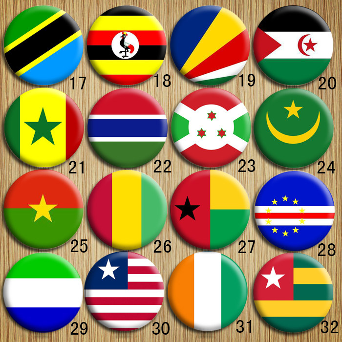 非洲国家国旗徽章多哥坦桑尼亚乌干达塞内加尔冈比亚布隆迪几内亚在类目 饰品/流行首饰/时尚饰品新, 胸针中 - 来自Buy2taobao.com提供专业的淘宝代购服务
