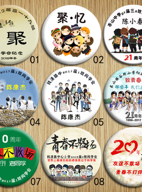 同学会毕业聚会纪念可纪念徽章