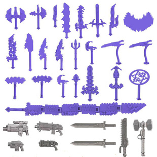 我的世界全套武器人仔史蒂夫人偶剑鎬剑斧铲弓箭男孩拼装积木玩具